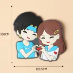 1pcs couple holding red heart cake toy topper