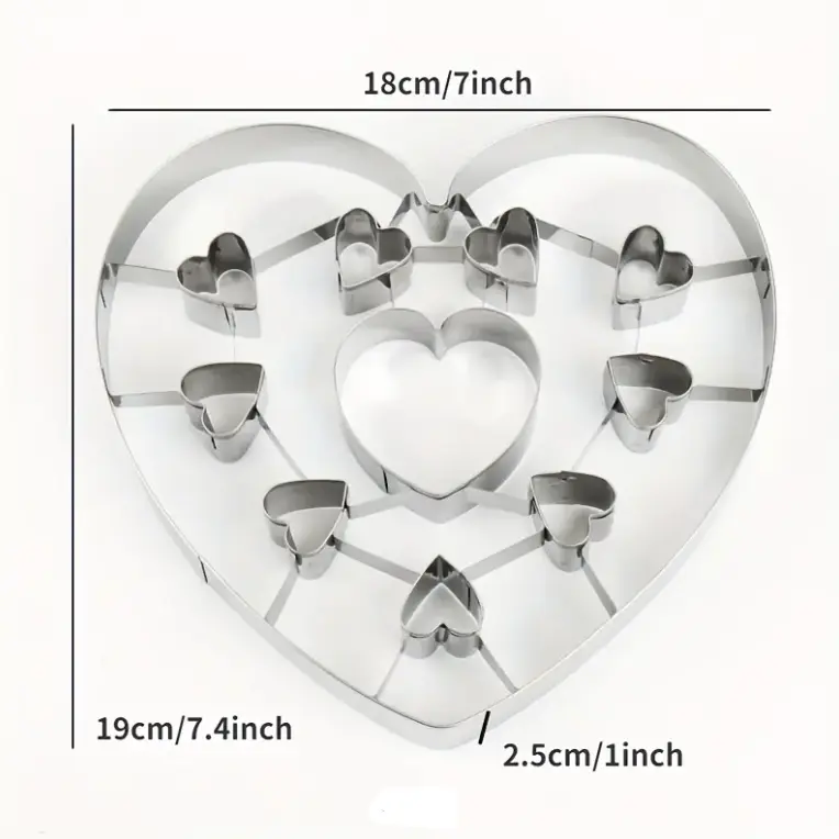 1 pcs large heart cookie cutter