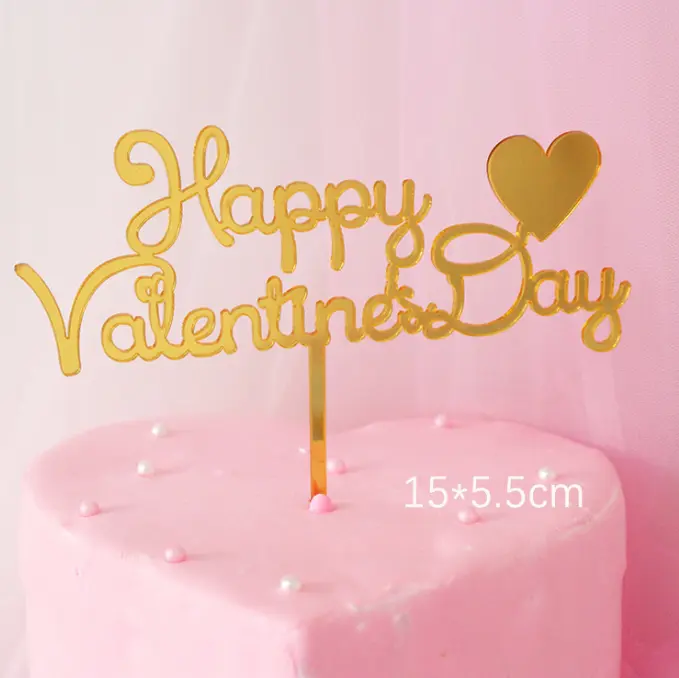 1 pcs happy Valentine Day cake topper