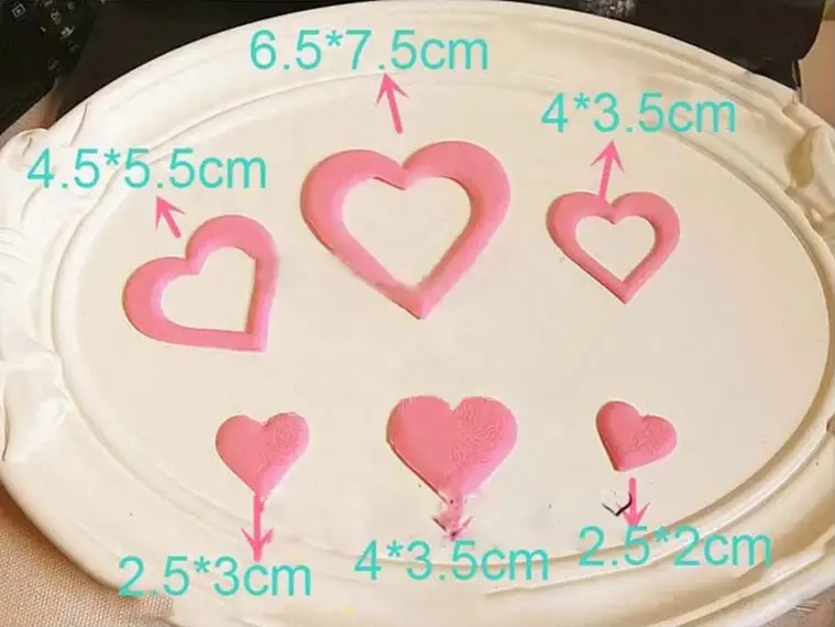 Double heart chocolate garnish mould