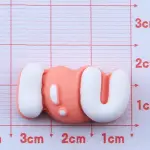 3 pcs Small I love you cake topper set