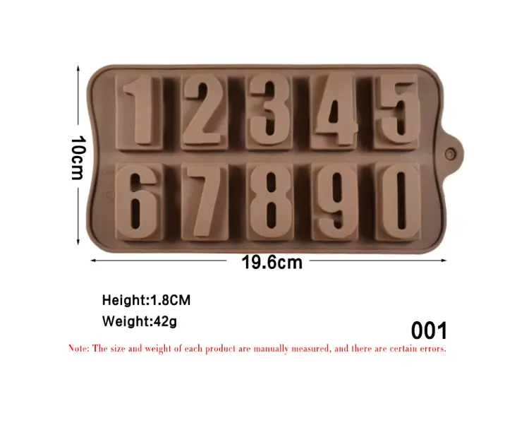 Number Chocolate silicone Mould