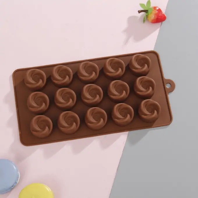 15 pcs swirl Chocolate silicone Mould