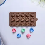 15 pcs swirl Chocolate silicone Mould