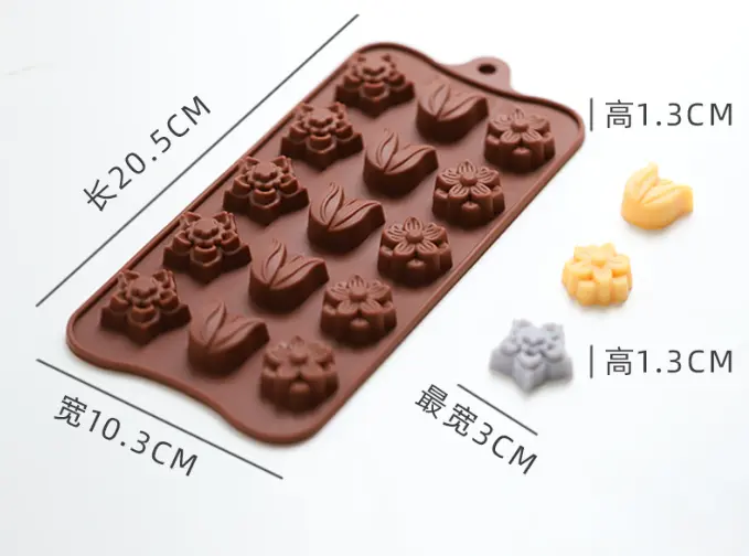 15 cavity flower Chocolate silicone Mould