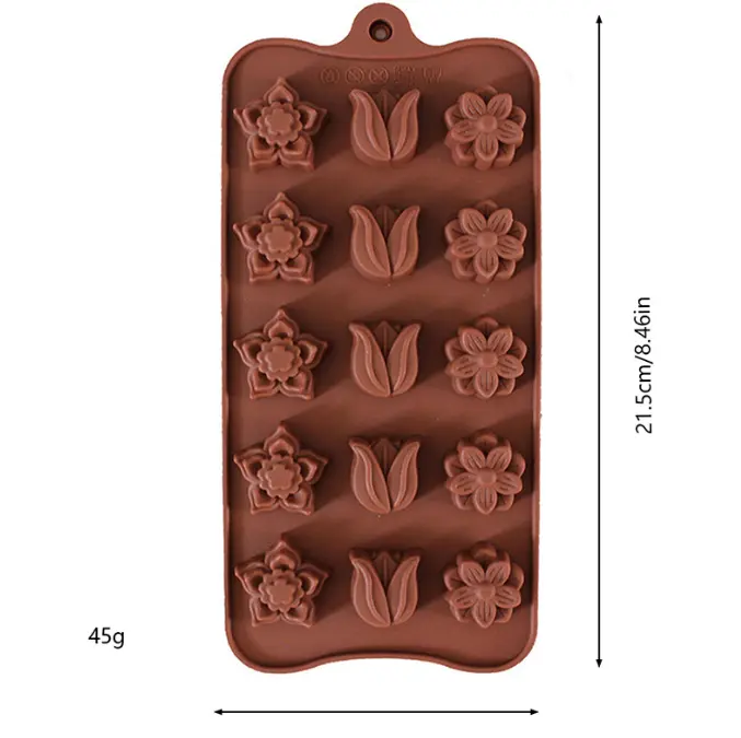 15 cavity flower Chocolate silicone Mould