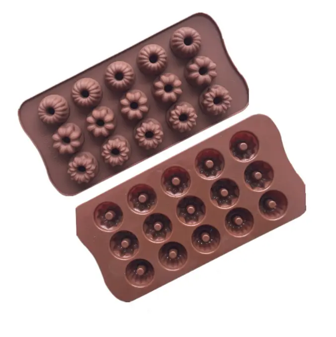15 cavity flower bunt Chocolate silicone Mould