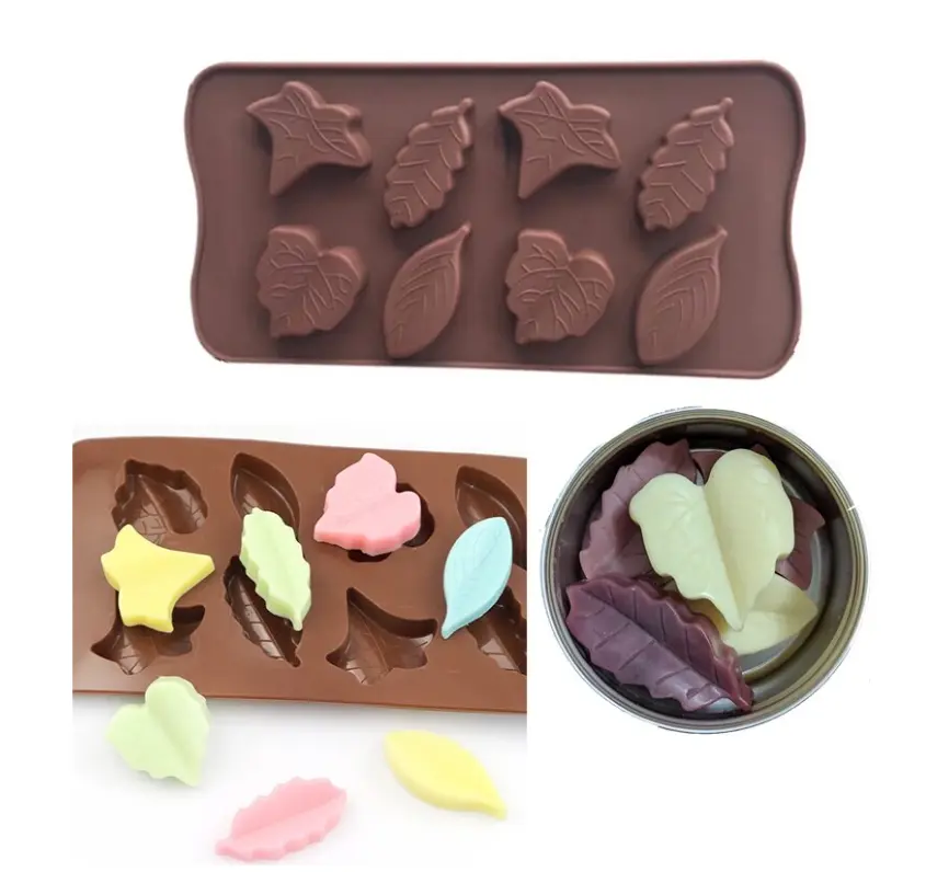 8 cavity leaf Chocolate silicone Mould