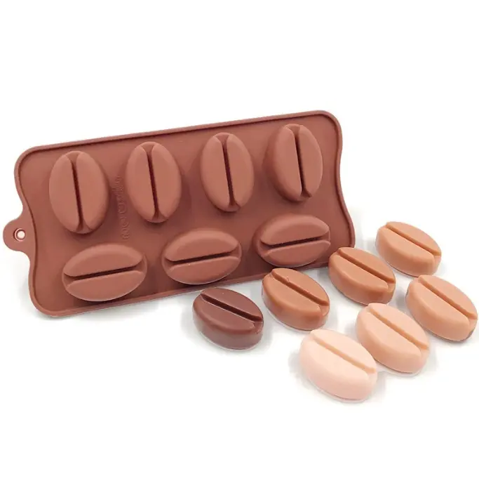 7 cavity coffee bean Chocolate silicone Mould