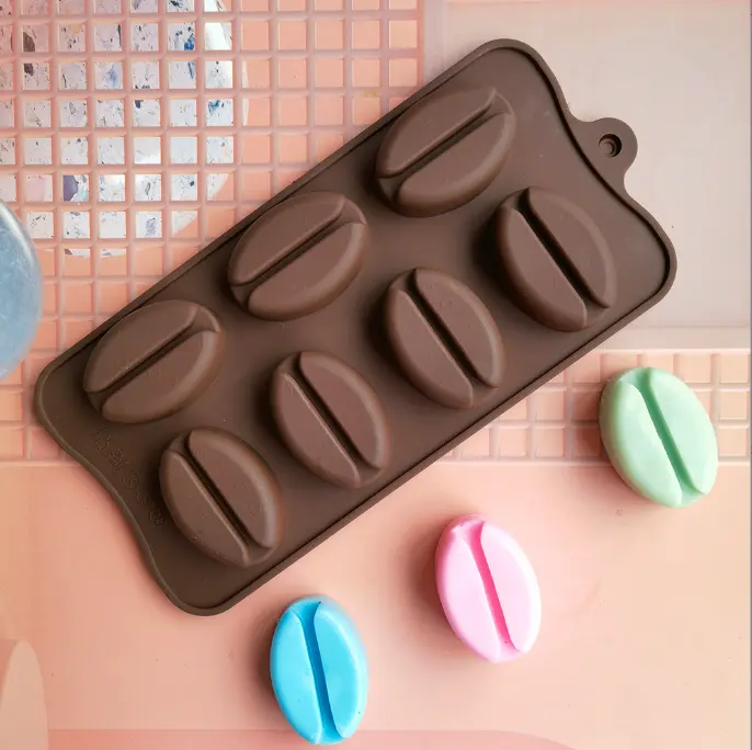 7 cavity coffee bean Chocolate silicone Mould
