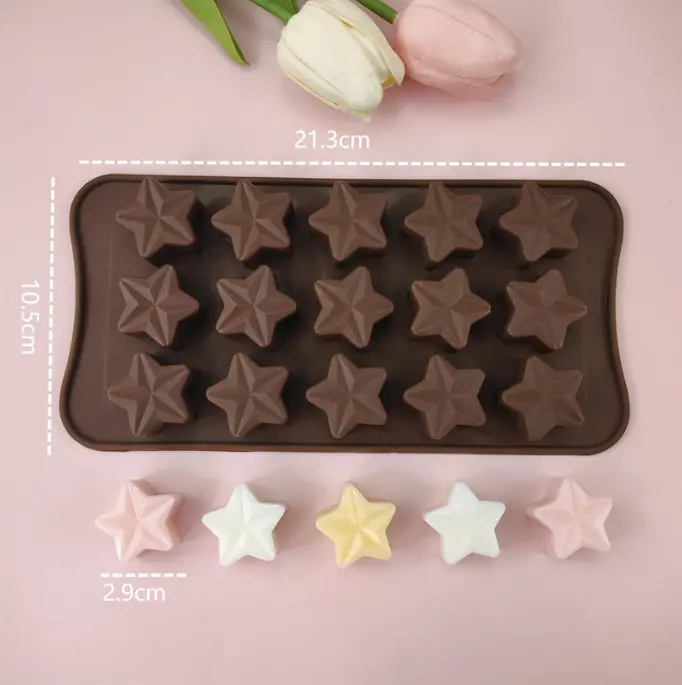 15 cavity star Chocolate silicone Mould