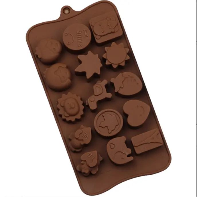 15 Lion Elephant sun girl theme Chocolate silicone Mould