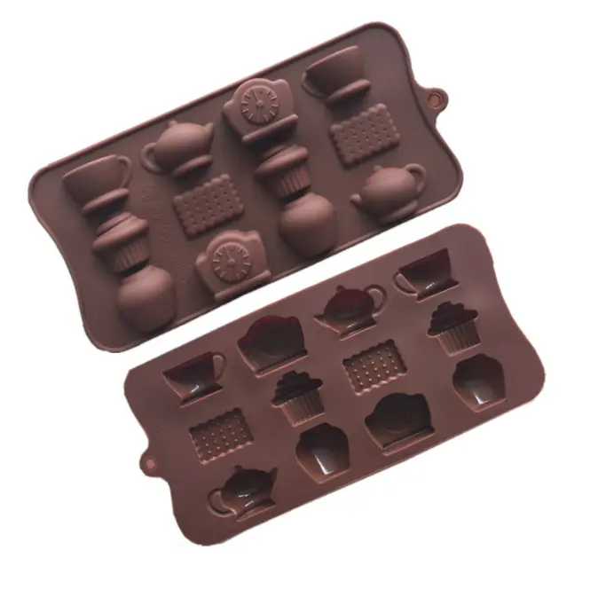 Tea time tea cups Chocolate silicone Mould
