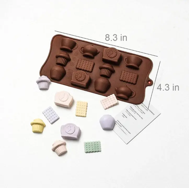 Tea time tea cups Chocolate silicone Mould