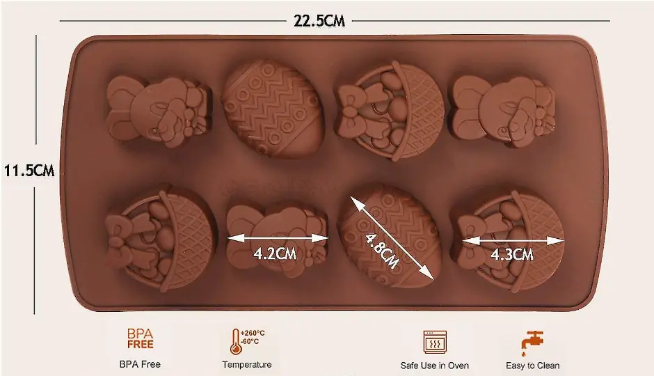 Easter theme Bunny eggs Chocolate silicone Mould