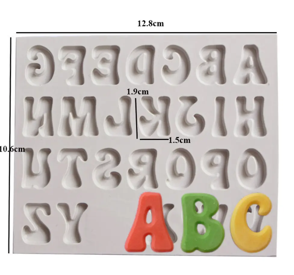 1pc capital Alphabet Silicone Mould