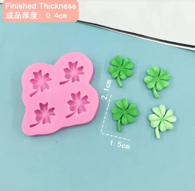 4 cavity Leaf Shape silicone fondant Mould