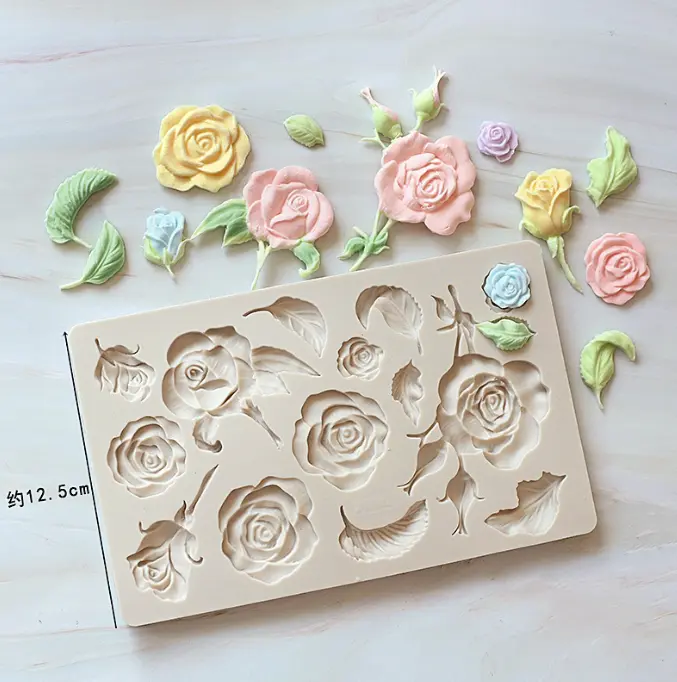 Rose flower silicone mould