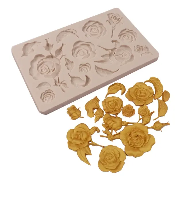 Rose flower silicone mould
