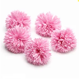 5 pcs pink artificial flower cake topper