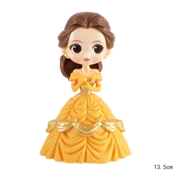 Princess Belle Doll Cake Topper - Yellow