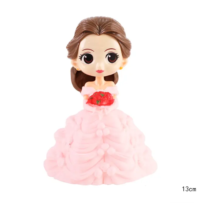 Princess Belle Doll Cake Topper - Pink