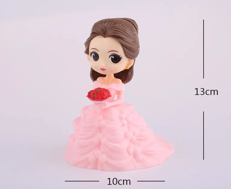Princess Belle Doll Cake Topper - Pink