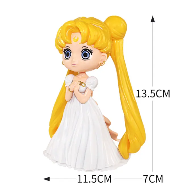 Moon Princess Aurora Petit Doll Girl Cartoon Action Figure cake topper