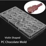 Polycarbonate 12 Cavities Musical Violin Guitar Shape Chocolate Mold (Output Weight Approx: 15 Grams Per Cavity)