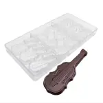 Polycarbonate 12 Cavities Musical Violin Guitar Shape Chocolate Mold (Output Weight Approx: 15 Grams Per Cavity)