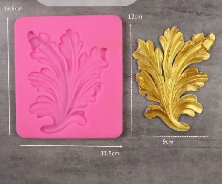 Classic leaf shaped motif silicone Mould