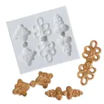 Knot button decorative silicone mould