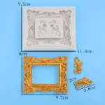 Rectangle frame with classic boarder silicone mould