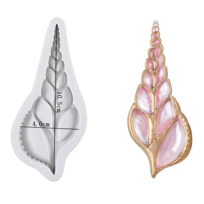 1 pcs Conch sea horse silicone mould