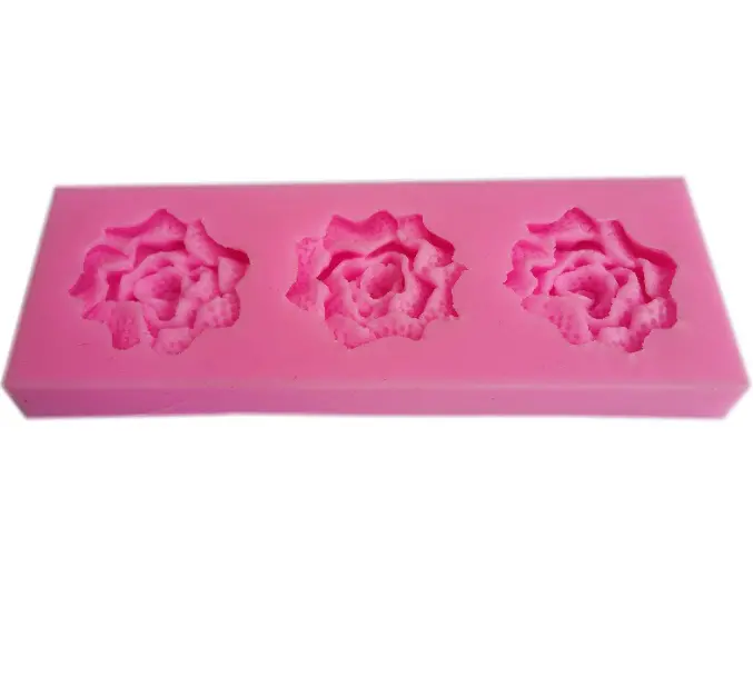 3 cavity 3d flower silicone mould