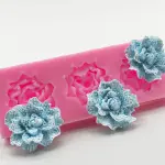 3 cavity 3d flower silicone mould