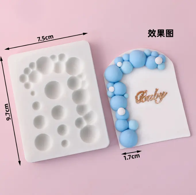 Bubble sphere big and small balls silicone mould