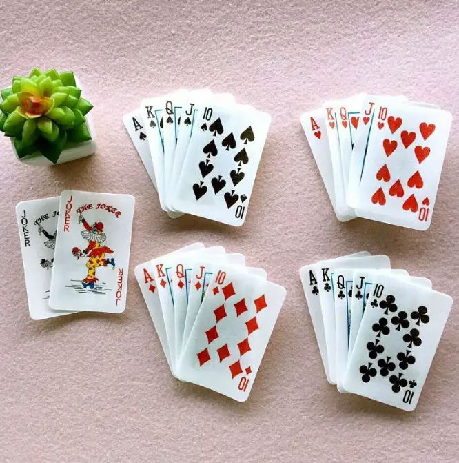 10 pcs edible Wafer Paper playing cards cake topper set