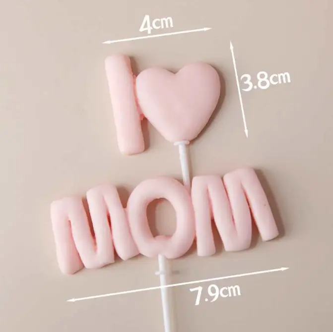 I love mom cake toy topper