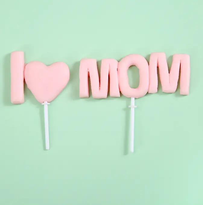 I love mom cake toy topper