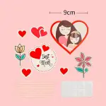8 pcs Best mom cake topper set