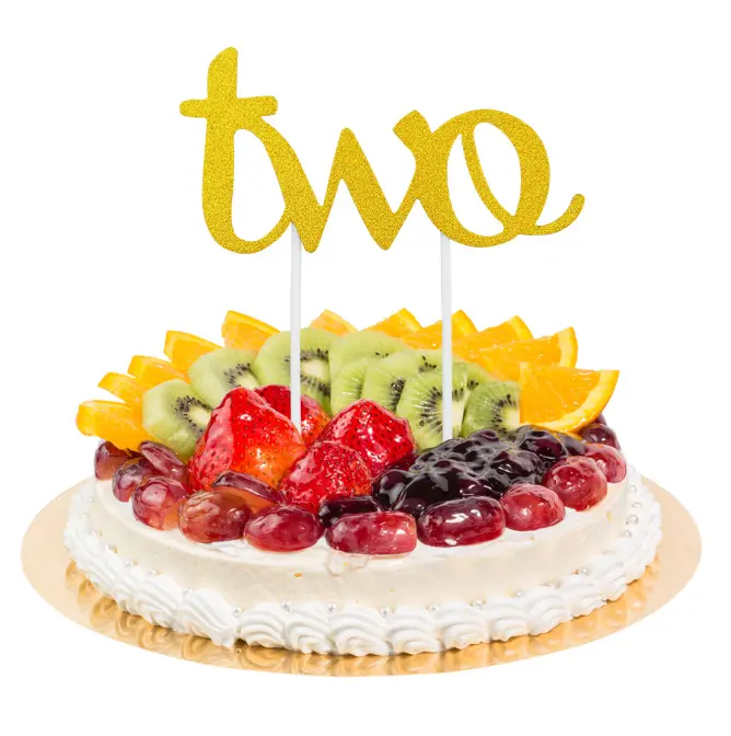 2 pcs Two cake topper