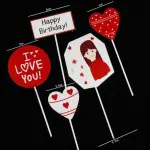 5 pcs I love you mom cake topper