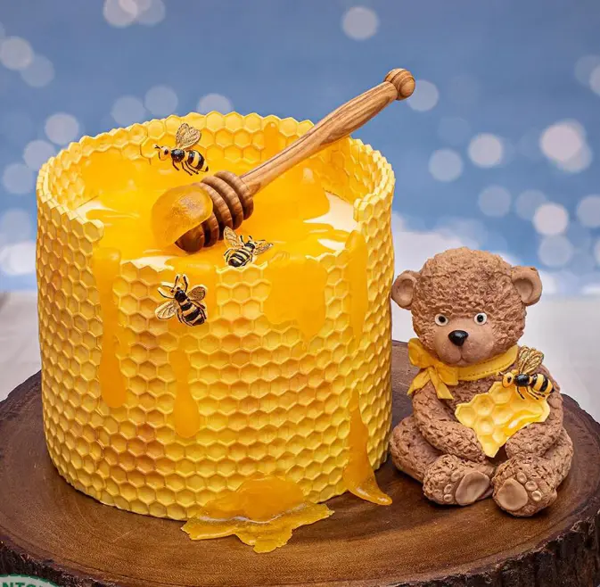 Honey bee Honey comb Texture silicone mould