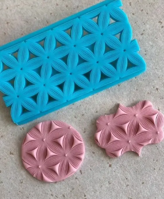 Floral Texture fondant impression stamps Quilt Embosser fondant tools