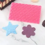 Traingle Cross flower fondant impression stamps Embosser fondant tools