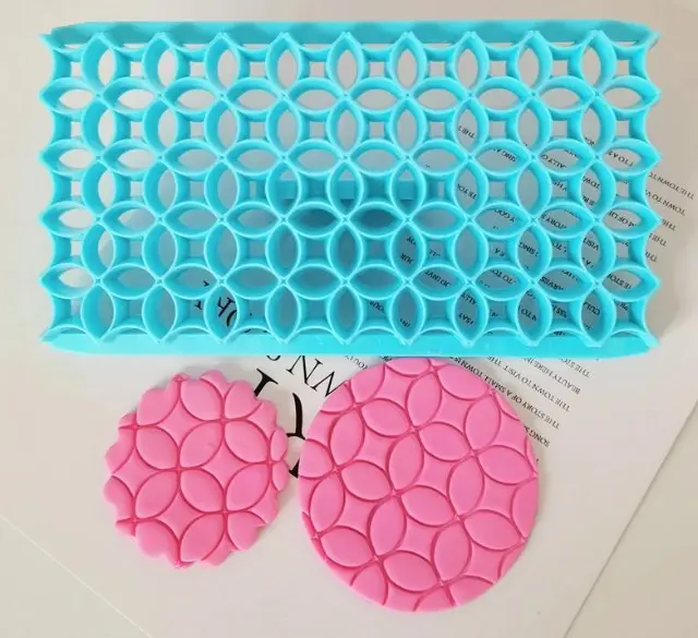 circle Flower fondant impression stamps Embosser fondant tools