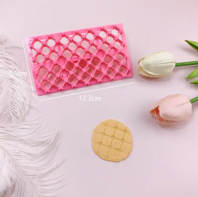 Detailed flower quilted fondant impression stamps Embosser fondant tools
