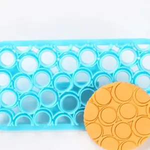 Double circle fondant impression stamps Quilt Embosser fondant tools