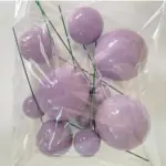 20 pcs Purple round mixed sizes faux balls